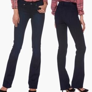 NWOT Paige Manhattan Mid Rise Slim Bootcut Denim Jeans Illa Dark Wash, Size 25